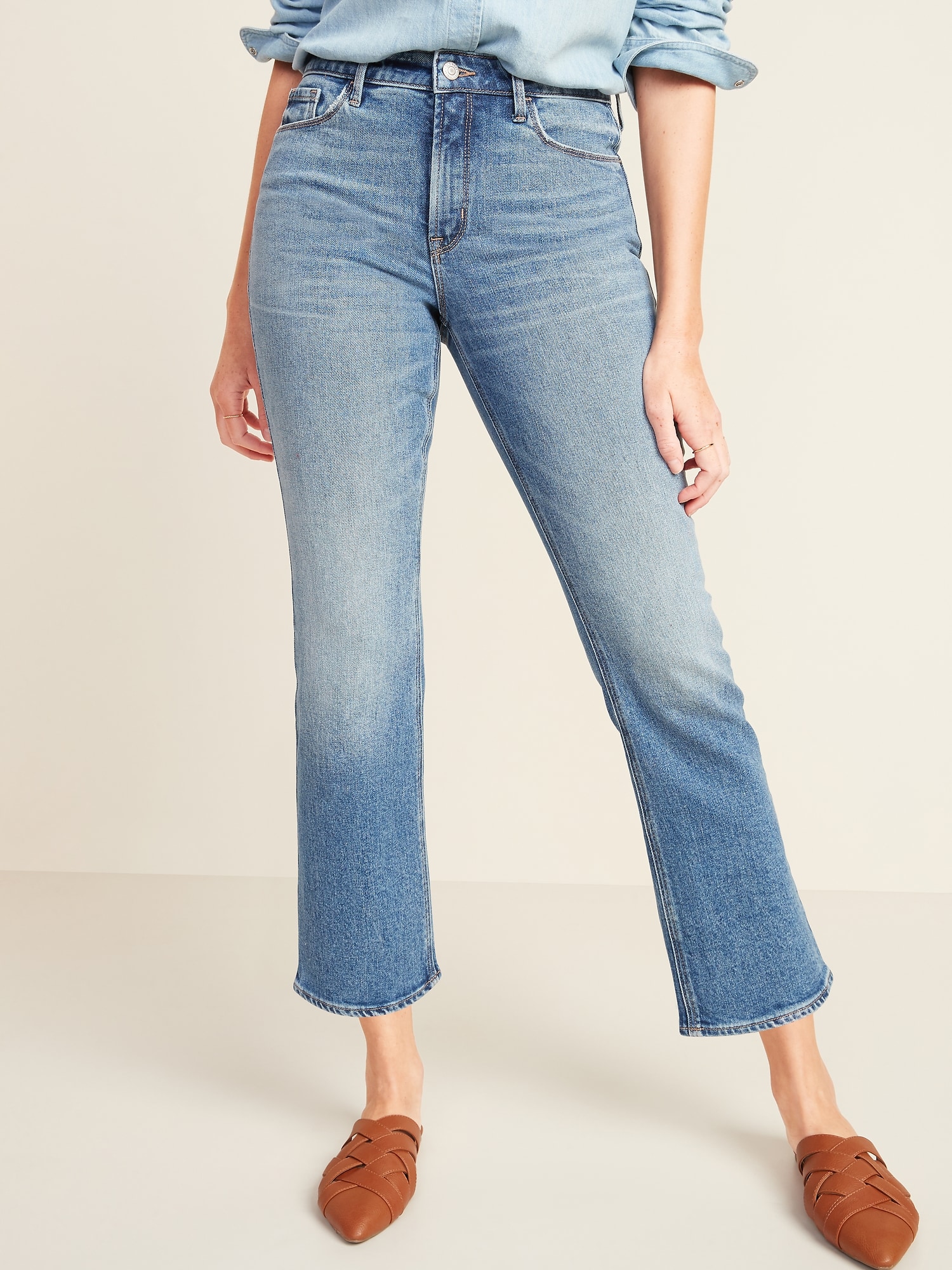 old navy cropped flare jeans
