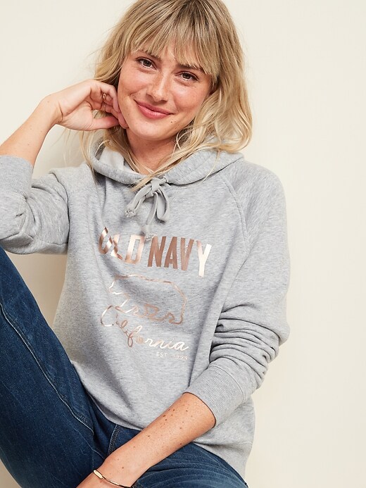 Old Navy Logo-Graphic Pullover Hoodie for Women - 608370002000