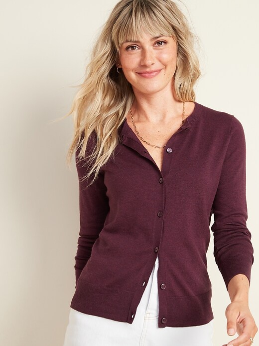 View large product image 1 of 2. Crew-Neck Cardigan for Women