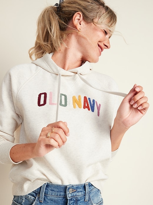 Old Navy Logo-Graphic Pullover Hoodie for Women. 1