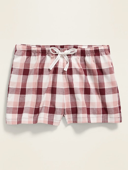 View large product image 2 of 2. Printed Poplin Pajama Shorts
