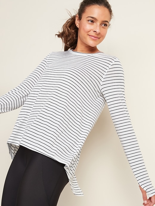 Old Navy Tie-Back Long-Sleeve Performance Top for Women. 1