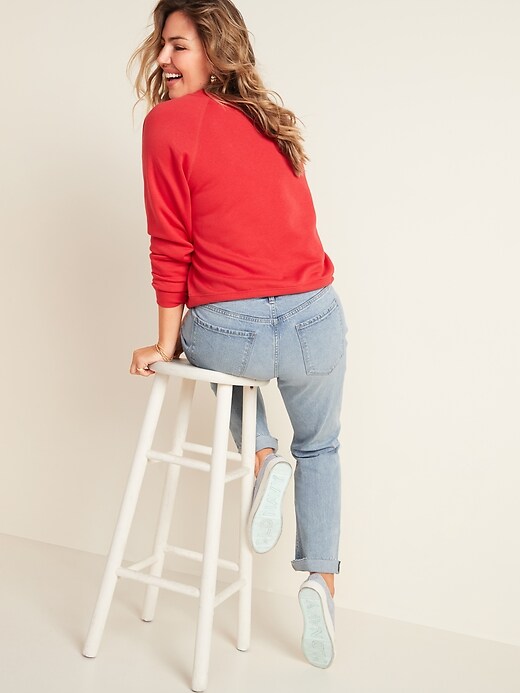Image number 7 showing, Mid-Rise Distressed Boyfriend Straight Jeans for Women