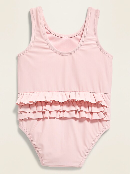 View large product image 2 of 2. Ruffle-Trim Swimsuit for Baby