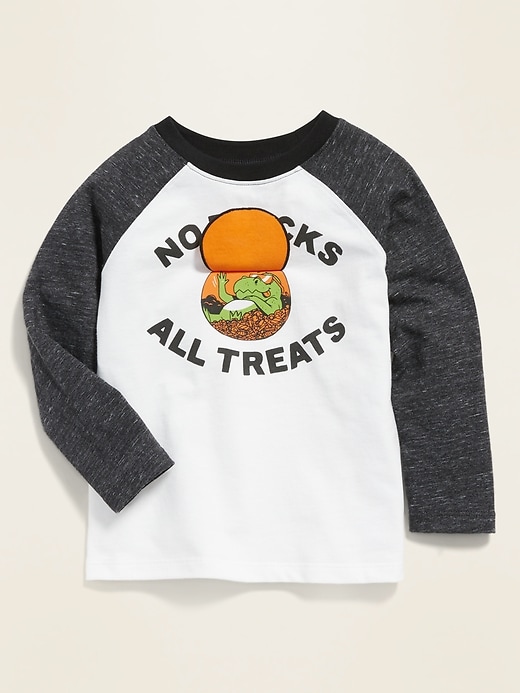 View large product image 2 of 2. Halloween-Graphic Raglan Tee for Toddler Boys