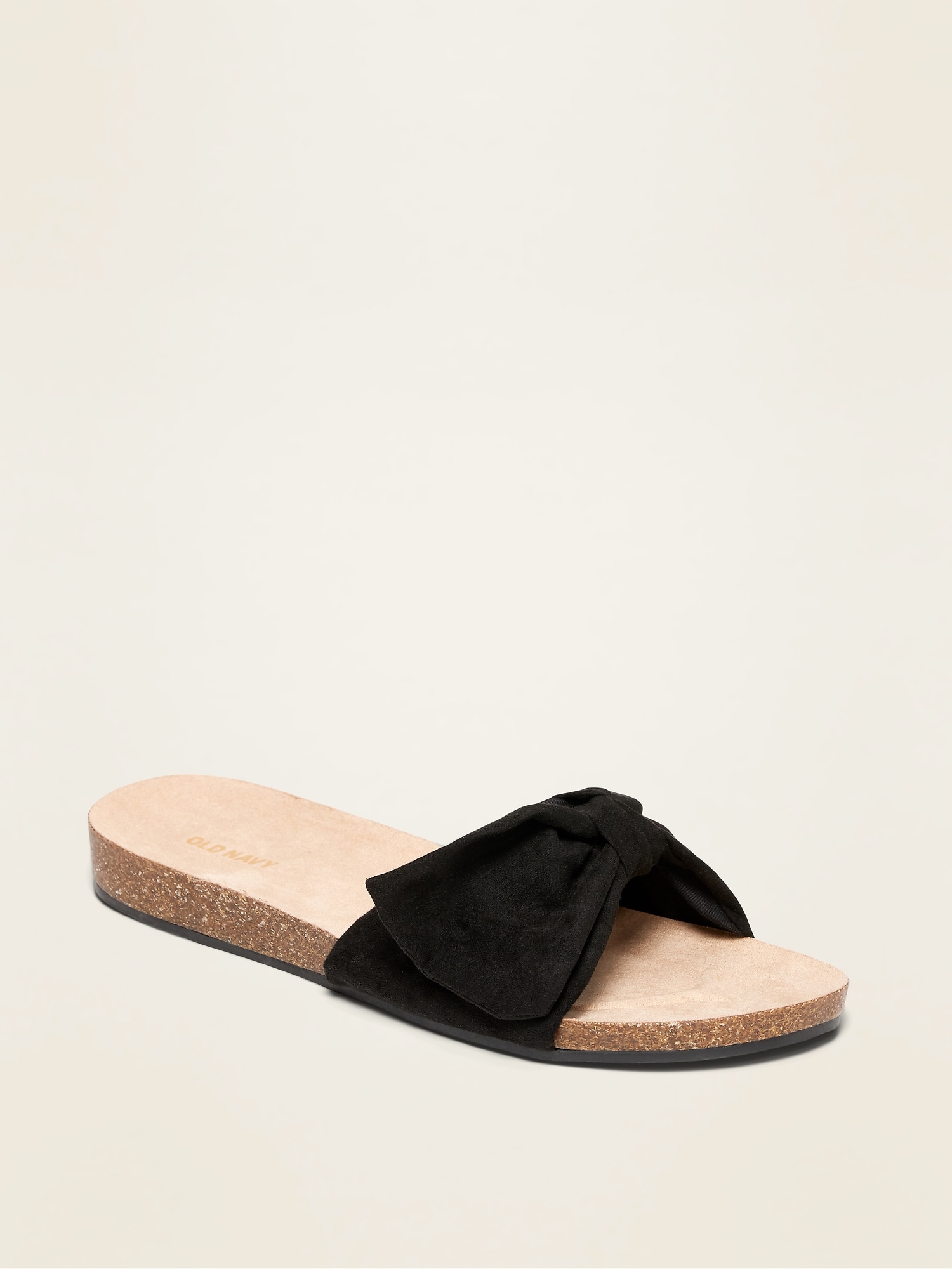 Faux suede deals bow sandals