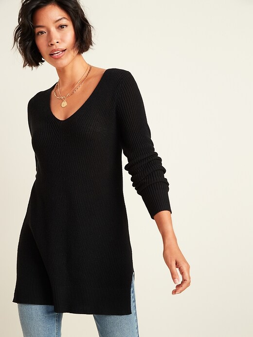 old navy textured v neck sweater tunic