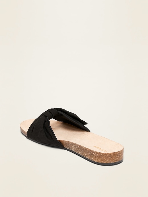Image number 3 showing, Soft-Brushed Faux-Suede Bow-Tie Sandals