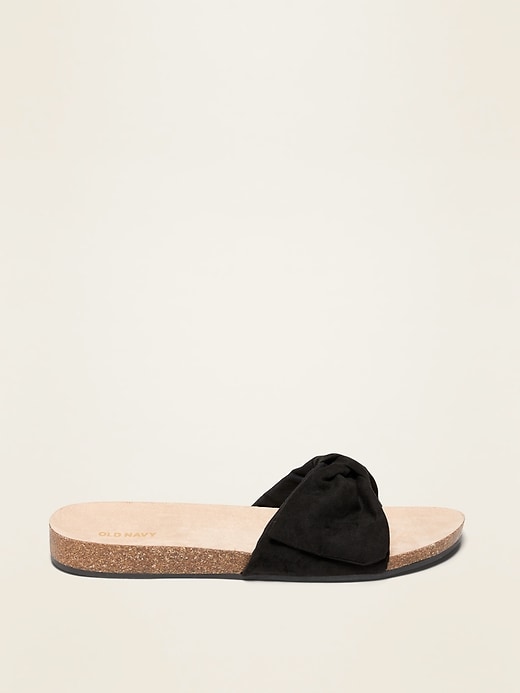 Image number 4 showing, Soft-Brushed Faux-Suede Bow-Tie Sandals