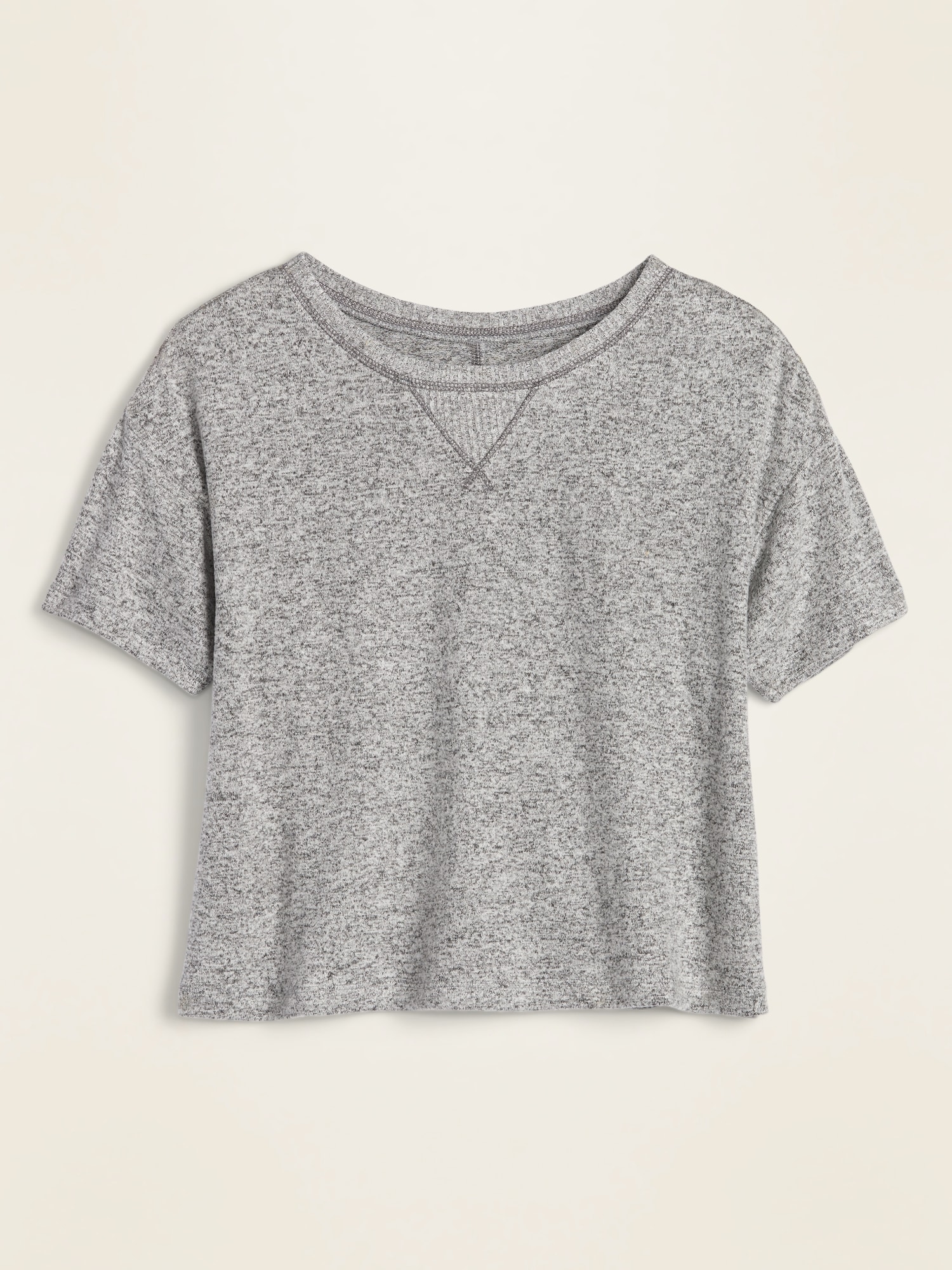 Cropped Plush-Knit Pajama Lounge Top for Women | Old Navy