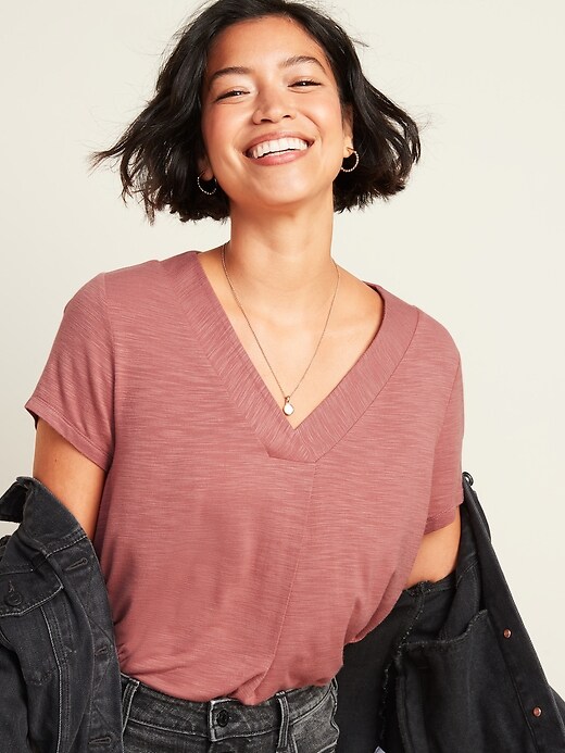 Loose Luxe V-Neck Tunic T-Shirt for Women | Old Navy