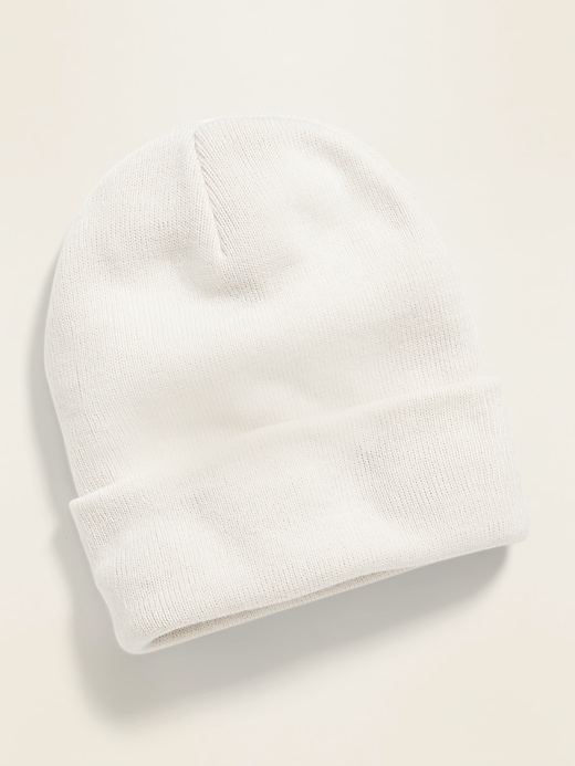 View large product image 1 of 1. Sweater-Knit Cuffed Gender-Neutral Beanie & Women