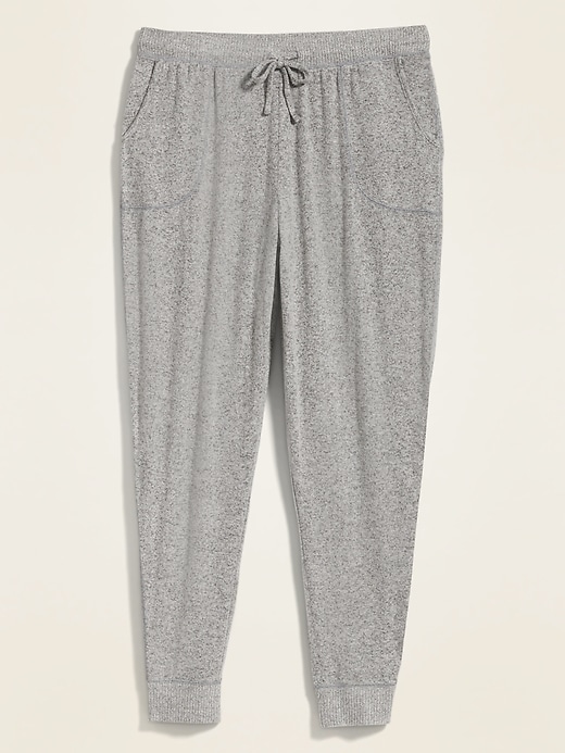 View large product image 2 of 2. Cozy Plush-Knit Plus-Size Jogger Sweatpants