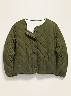 girls sherpa lined jacket