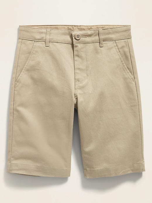 View large product image 1 of 1. Built-In Flex Twill Straight Uniform Shorts For Boys