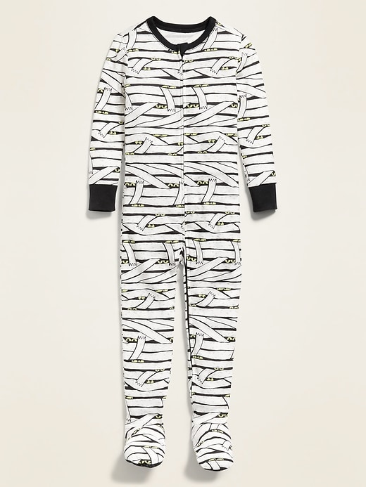 Old Navy Glow-in-the-Dark Halloween Footed One-Piece Pajamas for Toddler & Baby. 1 Old Navy Glow-in-the-Dark Halloween Footed One-Piece Pajamas for Toddler & Baby. 1