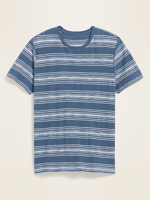 View large product image 1 of 1. Soft-Washed Striped Slub-Knit Tee
