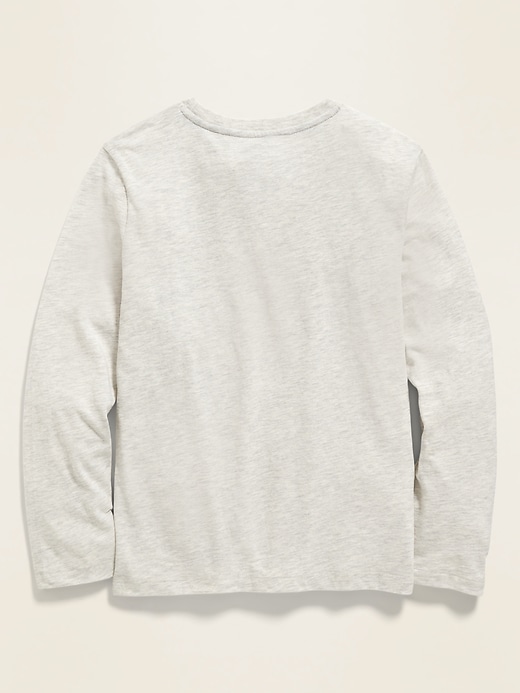 View large product image 2 of 2. Slub-Knit Long-Sleeve T-Shirt for Boys