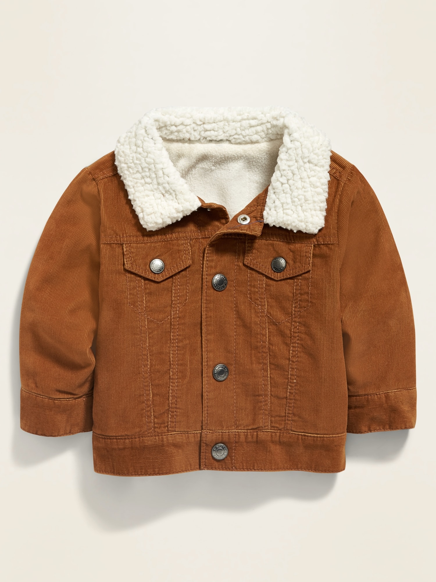 Unisex Sherpa-Lined Corduroy Trucker Jacket for Baby