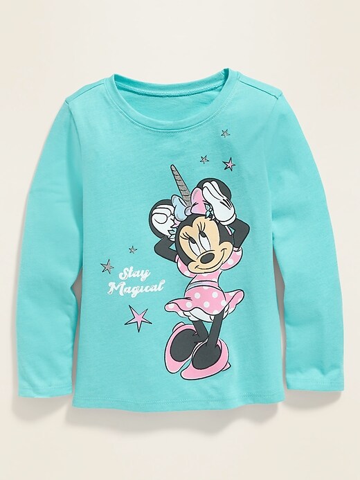 View large product image 1 of 2. Disney© Minnie Mouse "Stay Magical" Graphic Tee for Toddler Girls