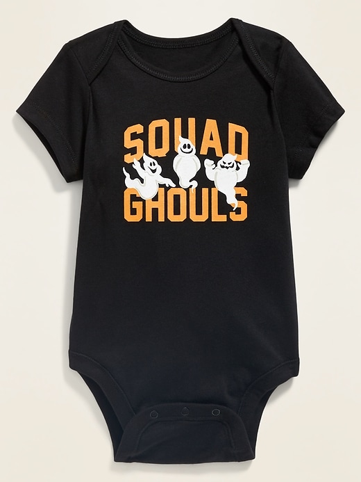 View large product image 1 of 1. Unisex Halloween Graphic Short-Sleeve Bodysuit for Baby