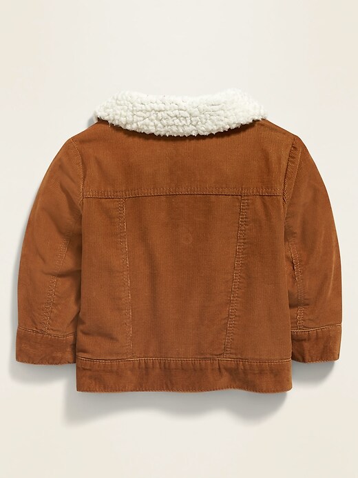 View large product image 2 of 2. Unisex Sherpa-Lined Corduroy Trucker Jacket for Baby