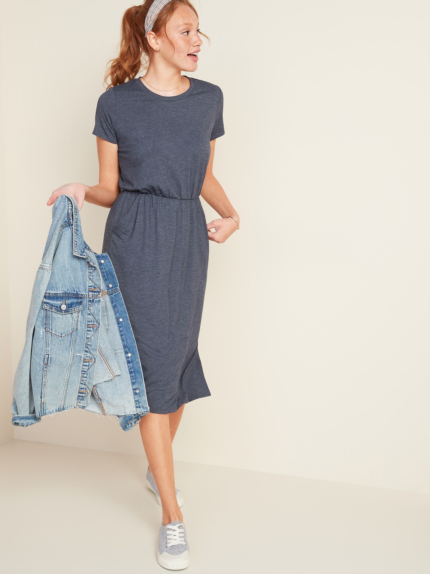 old navy slub knit tee dress