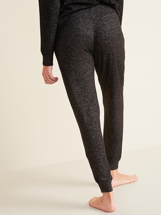 View large product image 2 of 3. Mid-Rise Plush-Knit Jogger Pajamas