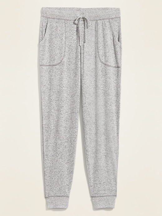 View large product image 2 of 2. Mid-Rise Plush-Knit Jogger Pajamas