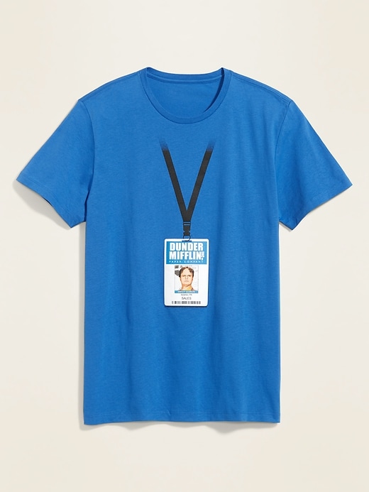 View large product image 1 of 1. The Office&#153 "Dwight Schrute" Employee Badge Gender-Neutral Tee & Women