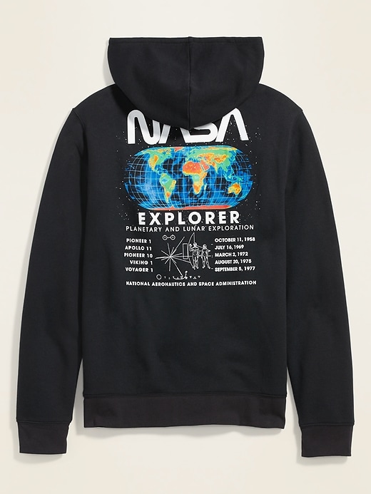View large product image 2 of 3. NASA Explorer Graphic Gender-Neutral Pullover Hoodie for Adult