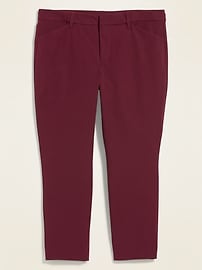 View large product image 3 of 3. High-Waisted Secret-Slim Pockets Pixie Plus-Size Ankle Pants