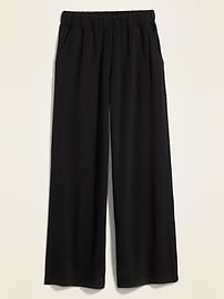 View large product image 3 of 3. High-Waisted Soft-Brushed Wide-Leg Sweatpants