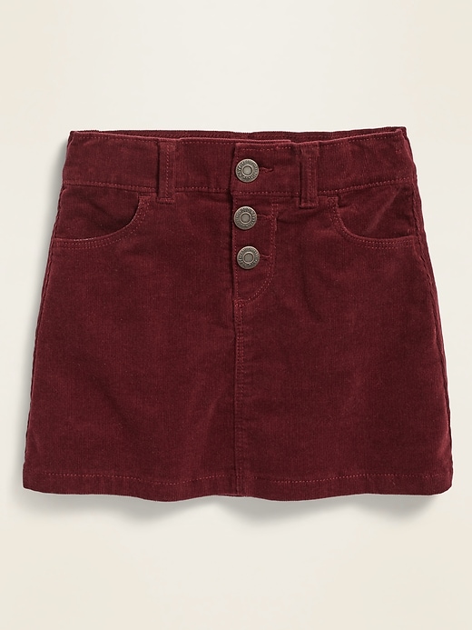 View large product image 1 of 1. Corduroy Snap-Fly Skirt for Toddler Girls
