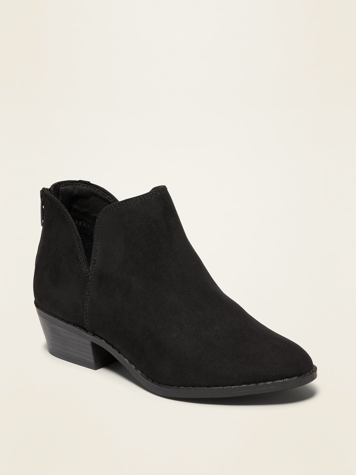 faux suede booties