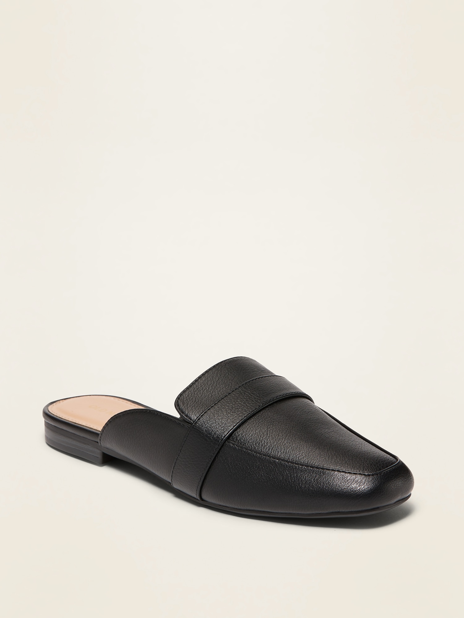 Faux-Leather Driving Mule Flats for 
