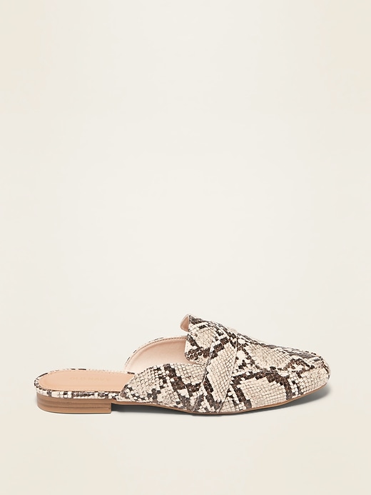 Image number 4 showing, Faux-Leather Driving Mule Flats