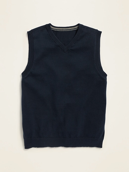 View large product image 1 of 1. Uniform V-Neck Sweater Vest For Boys