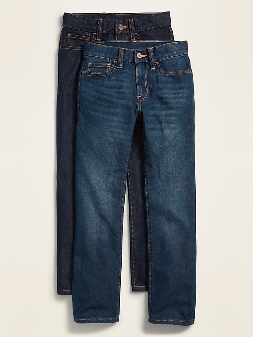 View large product image 1 of 1. Skinny Non-Stretch Dark-Wash Jeans 2-Pack For Boys