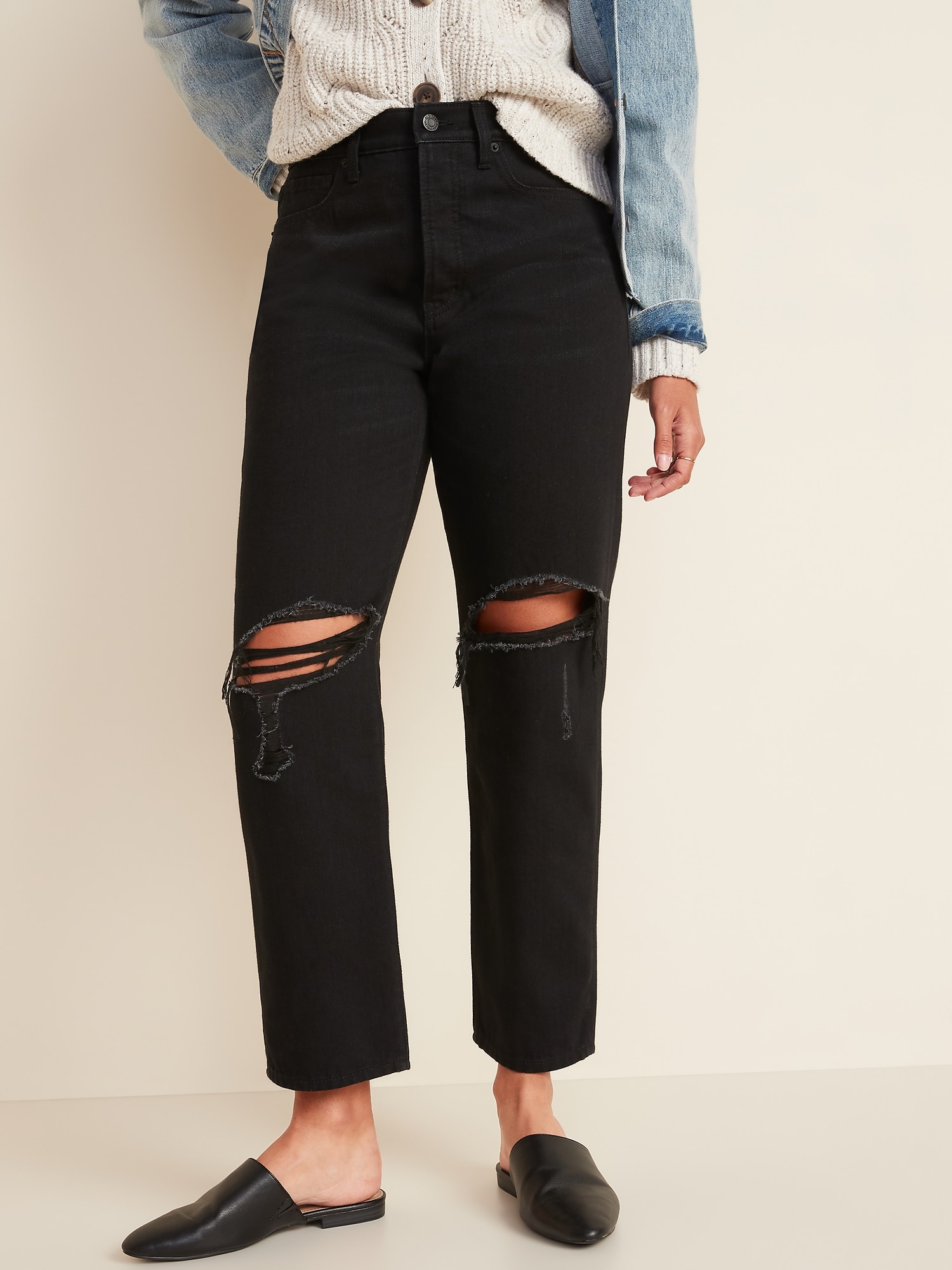 old navy high waisted black jeans