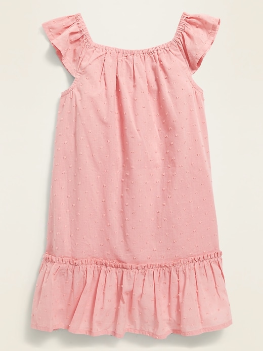 View large product image 2 of 2. Swiss-Dot Tiered-Hem Dress for Toddler Girls