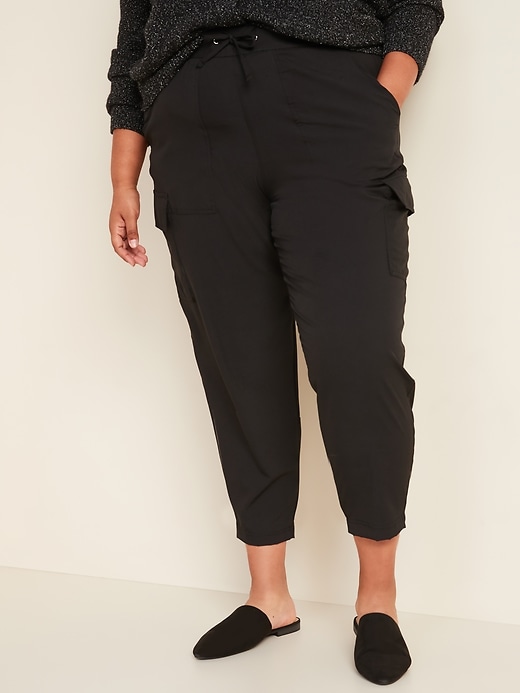 View large product image 1 of 3. High-Waisted StretchTech Utility Plus-Size Ankle Pants