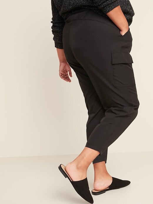 View large product image 2 of 3. High-Waisted StretchTech Utility Plus-Size Ankle Pants