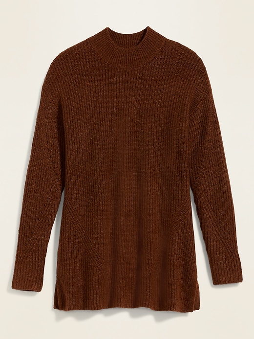 View large product image 1 of 1. Cozy Textured Tunic Sweater for Women