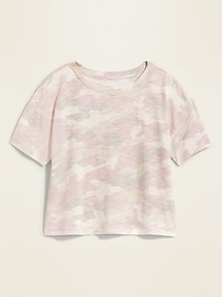 View large product image 3 of 3. Camo Slub-Knit Crop Tee for Women