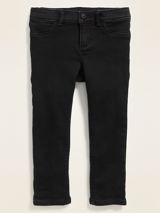 View large product image 1 of 2. Built-In Warm Black Skinny Jeans for Toddler Girls