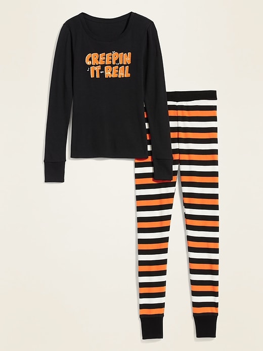 View large product image 1 of 1. Halloween Graphic Pajama Set