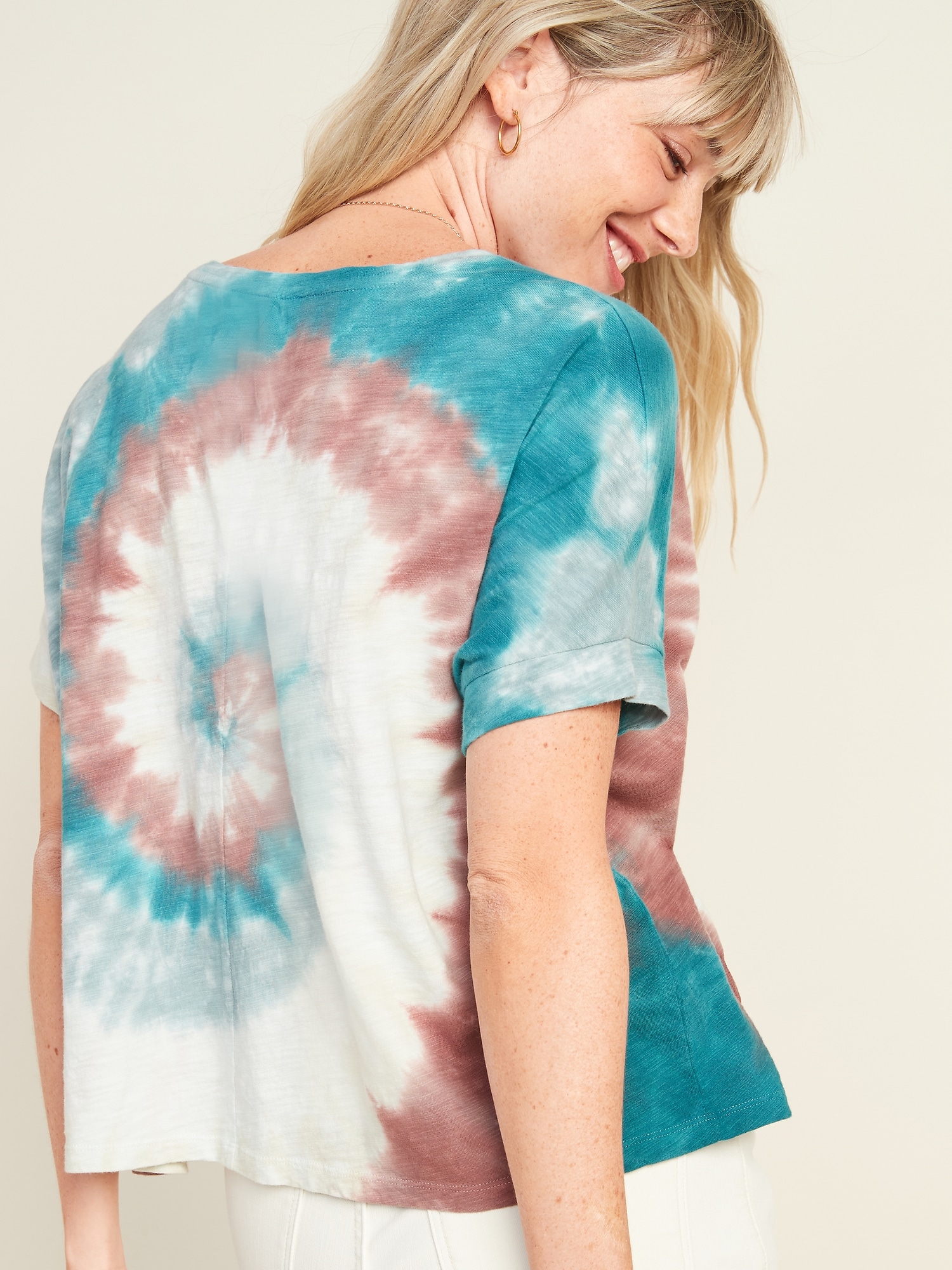 Oversized SlubKnit Weekend Tee for Women Old Navy