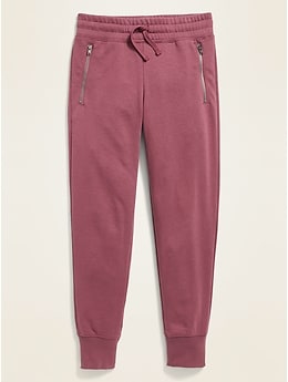 Women's Mid-Rise French Terry Acid Wash Tapered Jogger Pants - JoyLab Pink  - Miazone