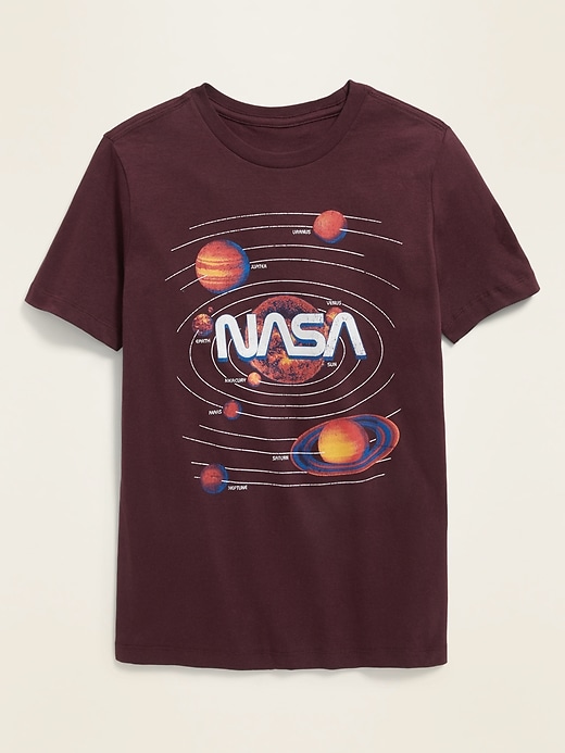 View large product image 1 of 2. Nasa Planets Graphic Gender-Neutral Tee For Kids